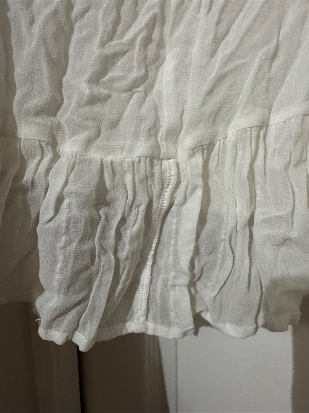 Chan Luu Cream Open-Front Ruffle Hem Cardigan - Picture 6 of 8